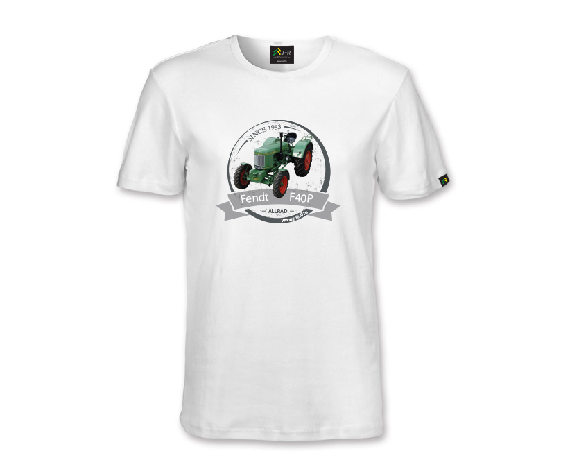 J-Reiff Oldtimer T-Shirt Fendt F40P in white