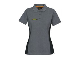 Polo T-Shirt with logo in grey/black Lady